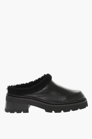 Mules in Pelle REYNA con Fodera in Shearling