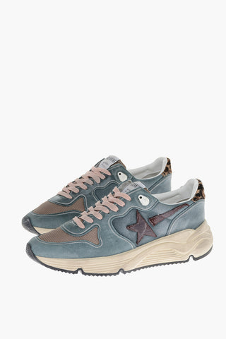 RUNNING Suede Sneakers with Pony Detail
