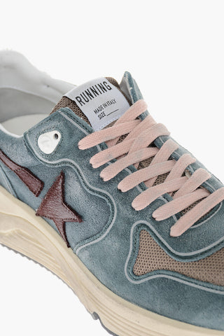 RUNNING Suede Sneakers with Pony Detail