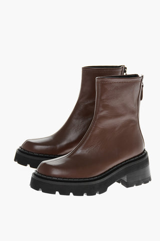 Leather ALISTER Booties with Back Zip