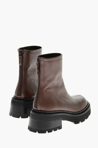 Leather ALISTER Booties with Back Zip
