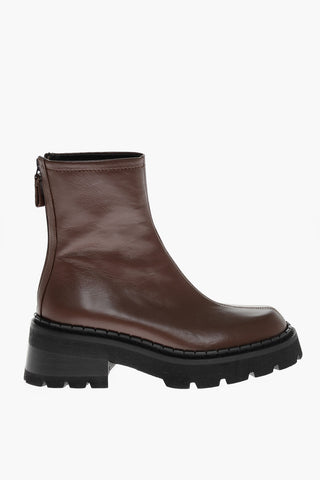 Leather ALISTER Booties with Back Zip