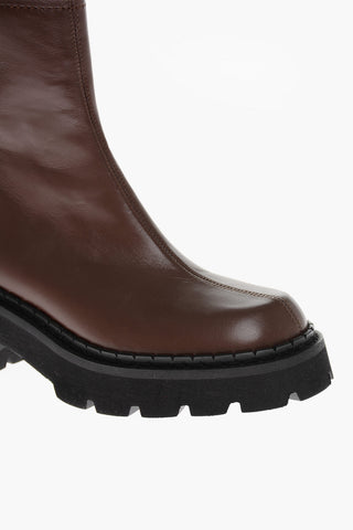 Leather ALISTER Booties with Back Zip