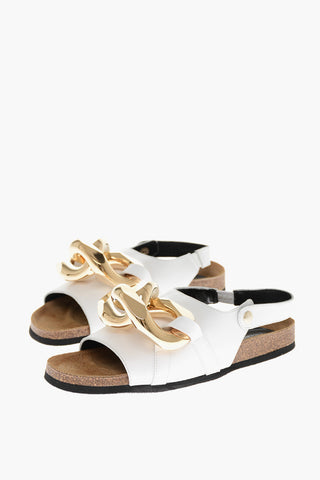 Sandali in Pelle CHAIN con Suola in Gomma