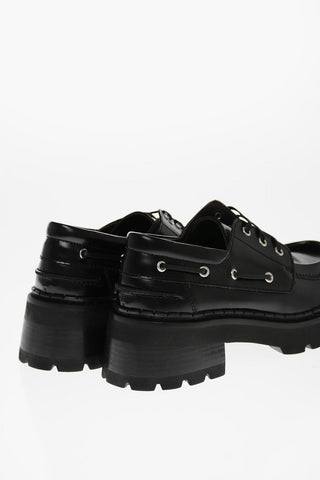 Lace-up STANLEY Leather Shoes with Carrion Sole 5cm
