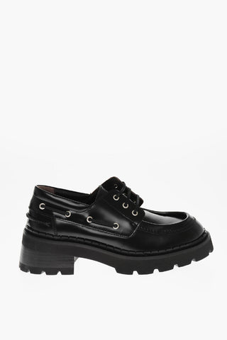 Lace-up STANLEY Leather Shoes with Carrion Sole 5cm