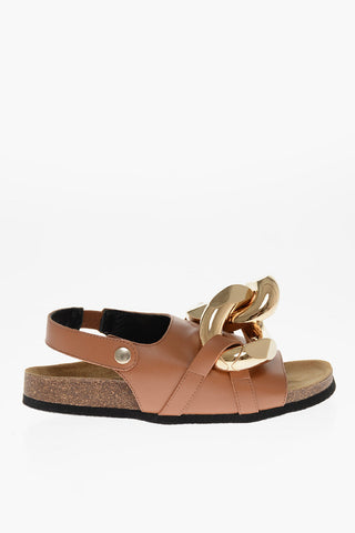 Sandali in Pelle CHAIN con Suola in Gomma