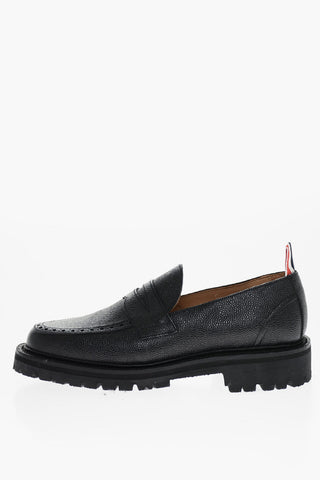 Grain de Poudre Leather Penny Loafers