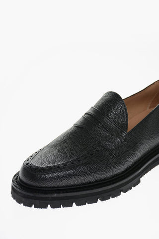 Grain de Poudre Leather Penny Loafers