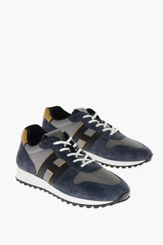 Sneakers Bicolore in Suede con Suola in Gomma