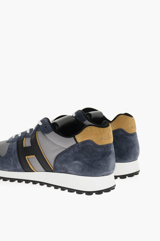 Sneakers Bicolore in Suede con Suola in Gomma