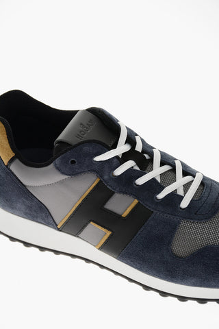Sneakers Bicolore in Suede con Suola in Gomma