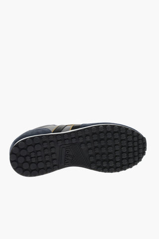 Sneakers Bicolore in Suede con Suola in Gomma
