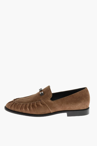 Mocassini FLAVIO in Suede con Monogram in Metallo