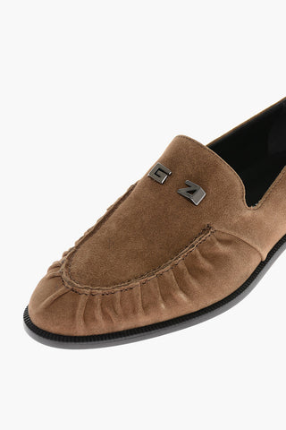 Mocassini FLAVIO in Suede con Monogram in Metallo
