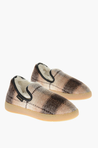 Pantofole COSY in Lana con Motivo a Quadri