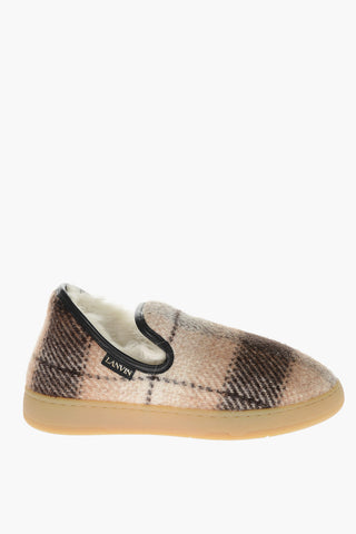 Pantofole COSY in Lana con Motivo a Quadri