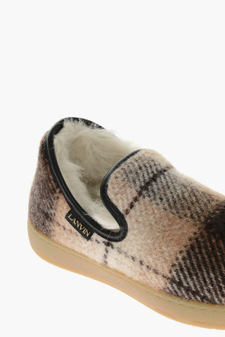 Pantofole COSY in Lana con Motivo a Quadri
