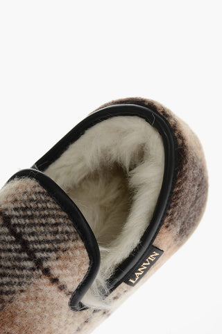 Pantofole COSY in Lana con Motivo a Quadri