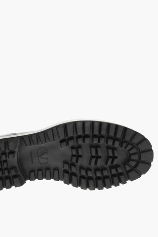 Scarpe Derby in Pelle Effetto Opaco 6cm
