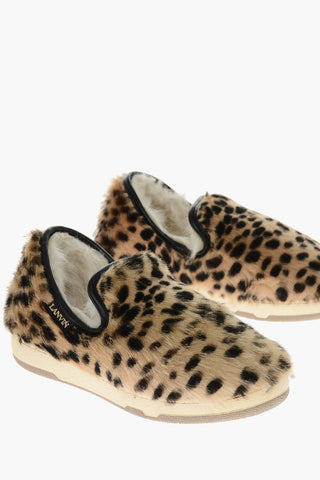 Animalier Printed Fur Padded Slip On
