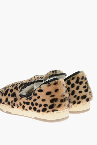 Animalier Printed Fur Padded Slip On