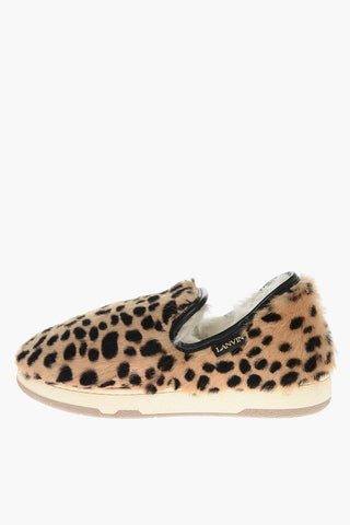 Animalier Printed Fur Padded Slip On