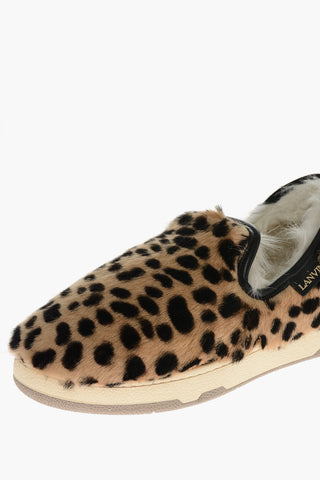 Animalier Printed Fur Padded Slip On