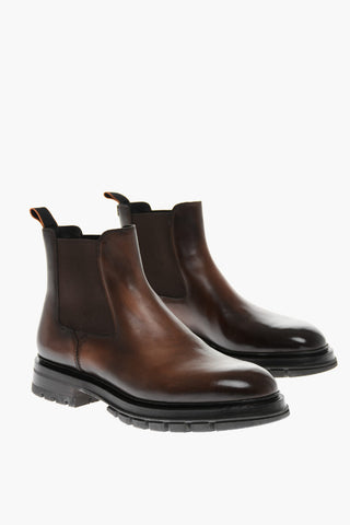Shiny Leather EMORY Ankle Boots