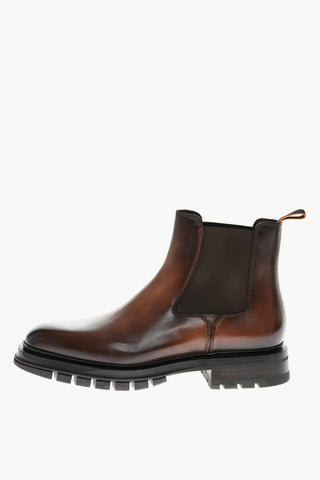 Shiny Leather EMORY Ankle Boots
