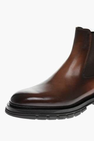 Shiny Leather EMORY Ankle Boots
