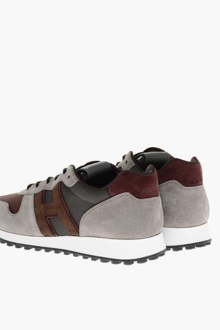 Sneakers Bicolore in Suede con Suola in Gomma