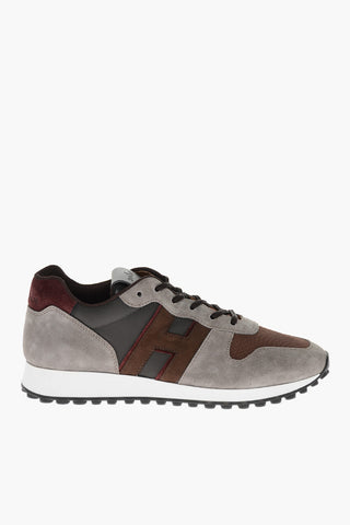 Sneakers Bicolore in Suede con Suola in Gomma
