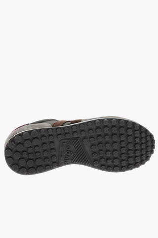 Sneakers Bicolore in Suede con Suola in Gomma