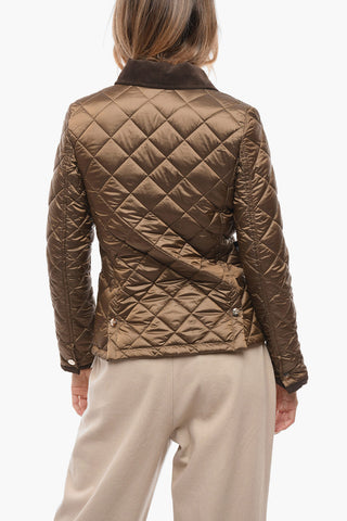 Quilted ELIZABETH Jacket with Corduroy Details