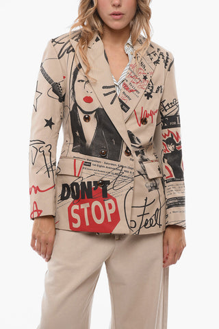 Blazer Doppiopetto NEWSPAPER in Cotone