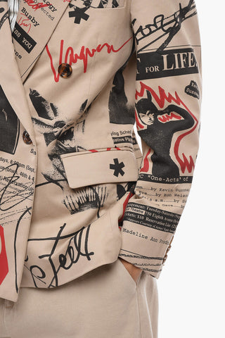 Blazer Doppiopetto NEWSPAPER in Cotone