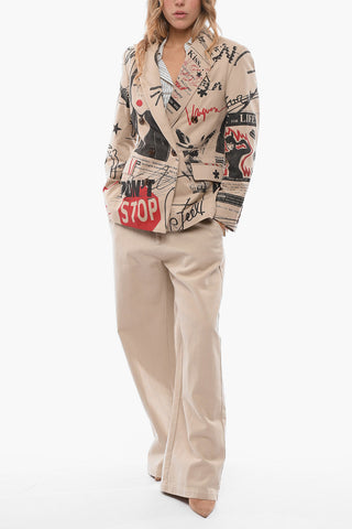 Blazer Doppiopetto NEWSPAPER in Cotone