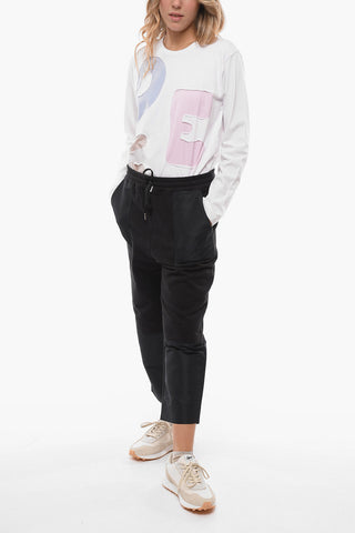 Pantaloni Jogger in Cotone Garzato