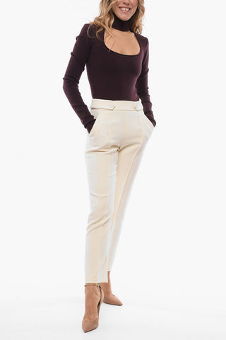 Pantaloni Sartoriali con Martingala Laterale
