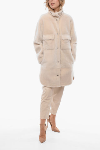 Reversible Mink Fur Coat with Removable Hood