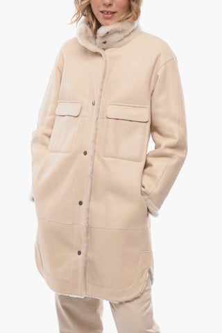 Reversible Mink Fur Coat with Removable Hood
