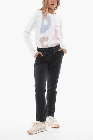 Cotton Sweatpants with Nylon Detail