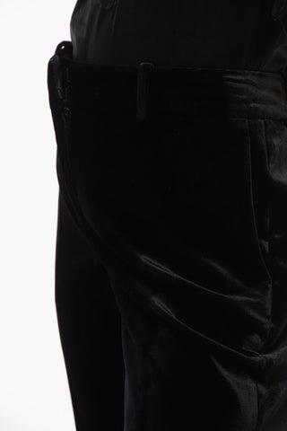 Pantaloni Chino in Velour con Passanti