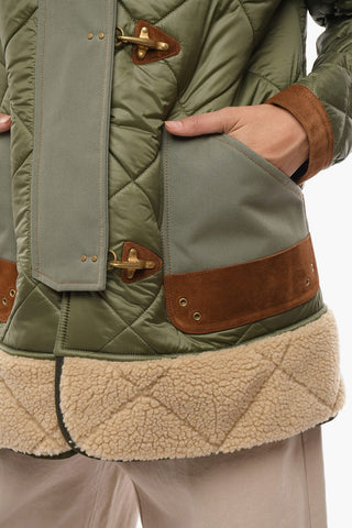 Giacca Montgomery Trapuntato in Ecopelliccia