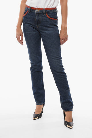 1995-SP Straight-leg Denims with Dark Wash 16cm