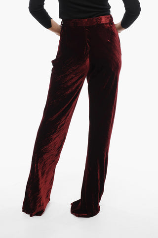 Pantaloni Wide Leg ARTEMISIA in Velour