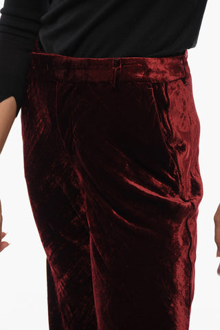 Pantaloni Wide Leg ARTEMISIA in Velour