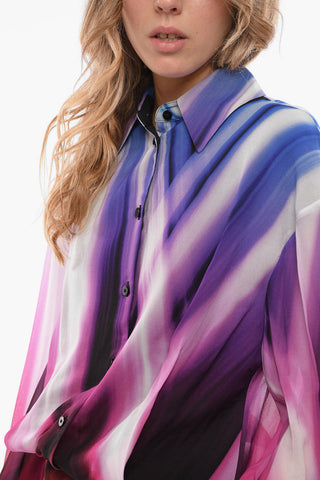 Degradè Motif Chiffon Shirt