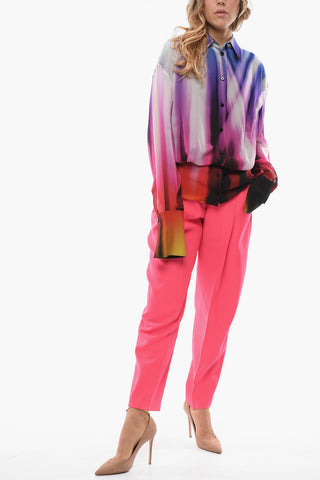 Camicia in Chiffon con Motivo Degradè
